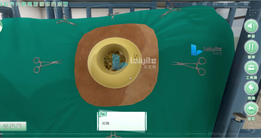 牛瘘管安置与饲料养分降解率测定仿真实训系统