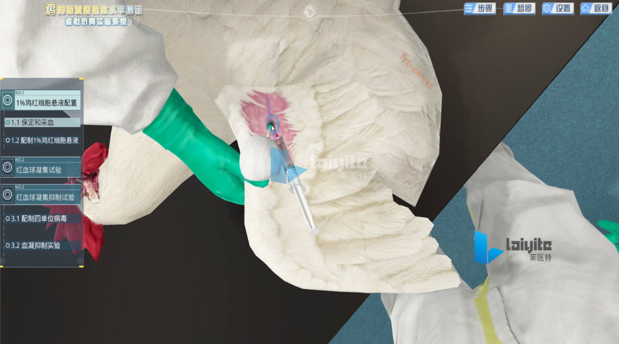 鸡的新城疫抗体水平测定技能实训系统